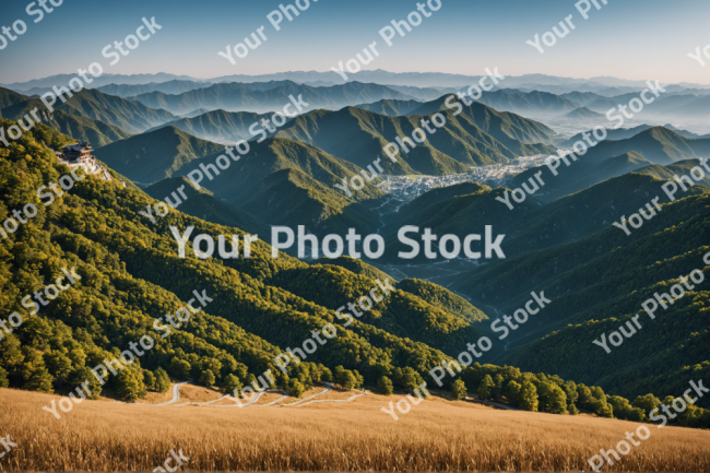 Stock Photo of Mountain korea, sunset on the day