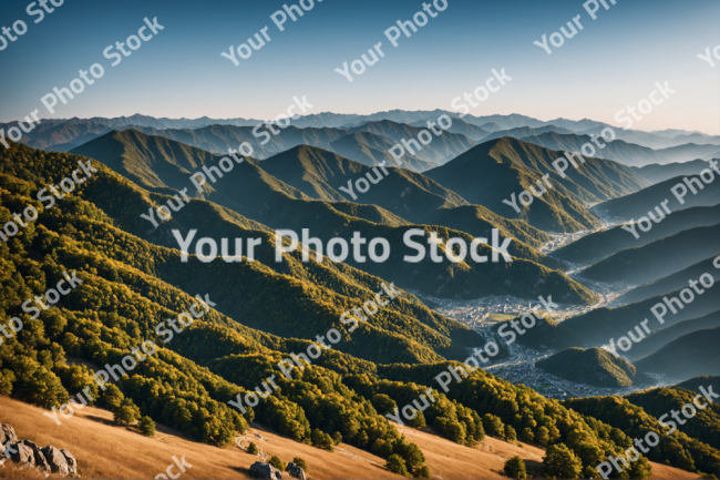 Stock Photo of Mountain korea, sunset on the day