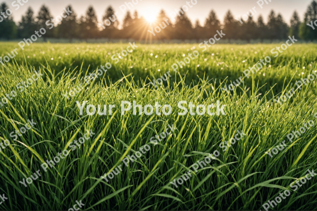 Stock Photo of Grass landscape enviroment sunset