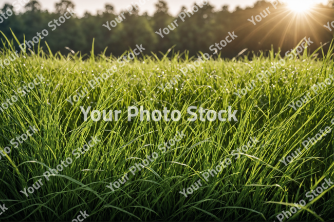 Stock Photo of Grass landscape environment sunset