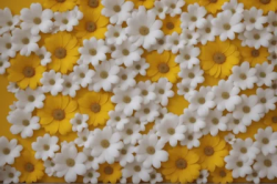 Stock Photo of Flowers white and yellow decoration