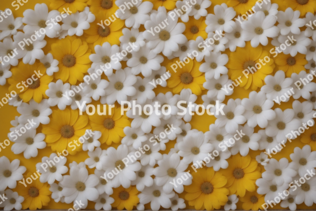 Stock Photo of Flowers white and yellow decoration