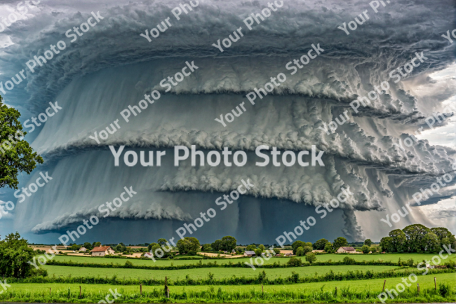 Stock Photo of Strong storm in the countryside