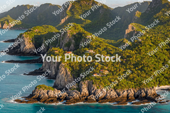 Stock Photo of Islands cliff ocean tropical paradaise