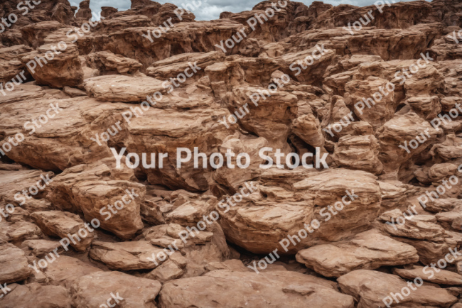 Stock Photo of Rocks canyon scene