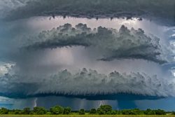 Stock Photo of Big storm storm clouds rain and lightning