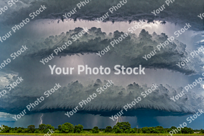 Stock Photo of Big storm storm clouds rain and lightning