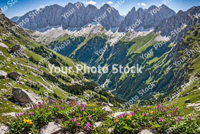 Stock Photo of Beautiful landscape of mountain nature landscape