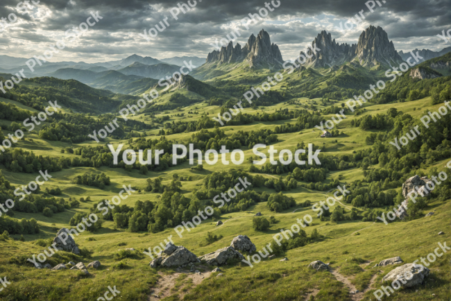 Stock Photo of Landscape nature rocks and mountains