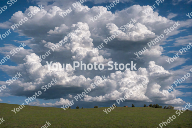 Stock Photo of Big cloud in the day beautiful sky countryside