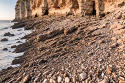 Stock Photo of Rock coast ocean sea cliffs