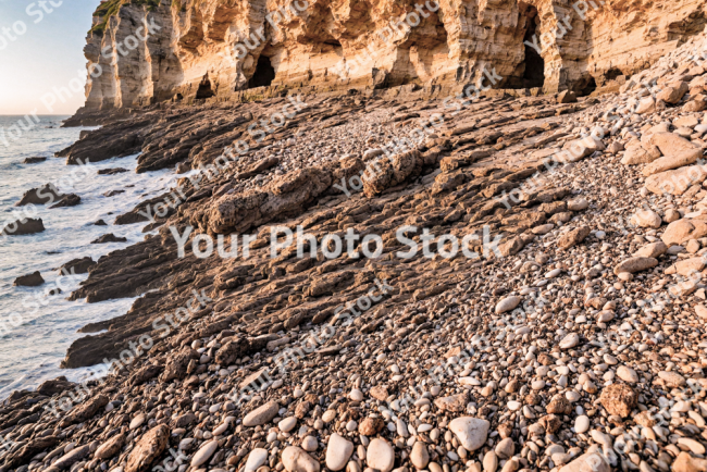 Stock Photo of Rock coast ocean sea cliffs