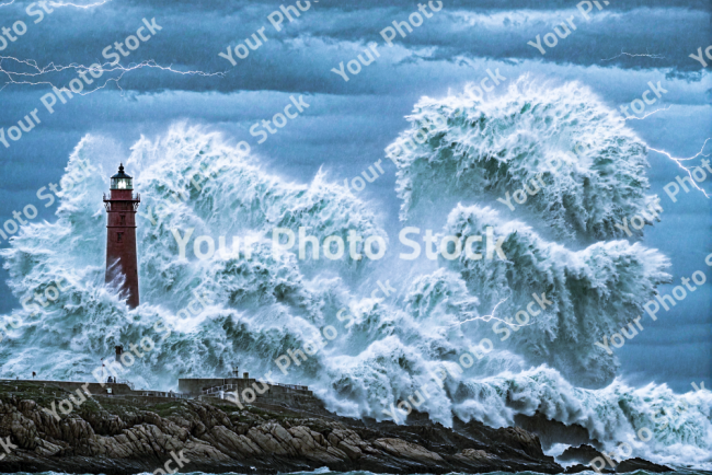 Stock Photo of Storm in the sea ocean tempest