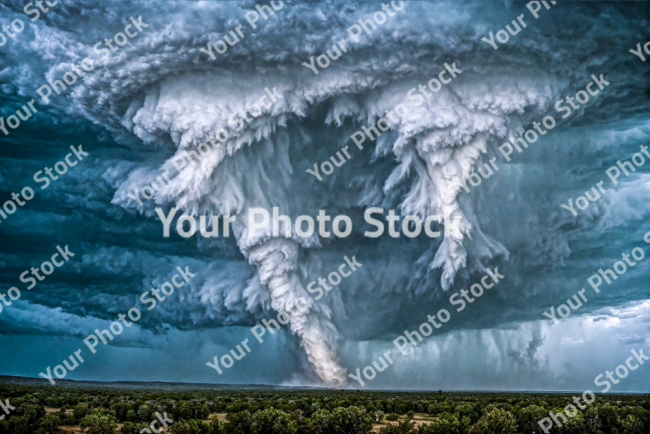 Stock Photo of Storm weather on the sky twister