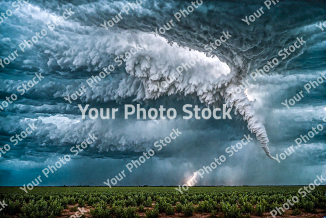 Stock Photo of Weather storm big twister nature