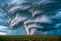 Stock Photo of Storm twister wheater big storm countryside clouds nature