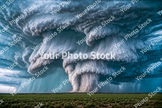 Stock Photo of Storm twister wheater big storm countryside clouds nature