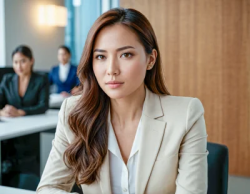Filipina woman stock office executive business