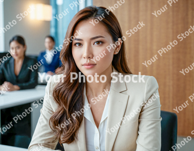 Stock Photo of Filipina woman stock office executive business