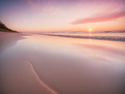 Stock Photo of Sunrise beach sunset pink orange travel calm relax