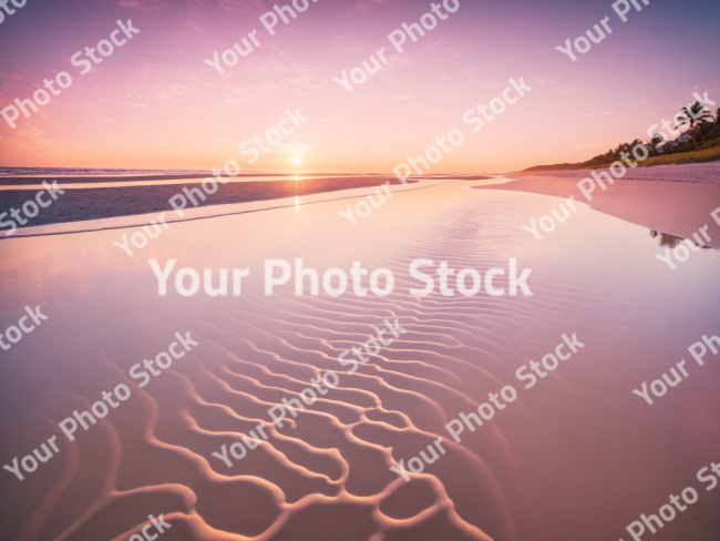 Stock Photo of Paradise beach sand and sea ocean relaxing pink