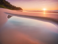 Tropical island beach relax calm zen mode traveler sunset sunrise in the coast