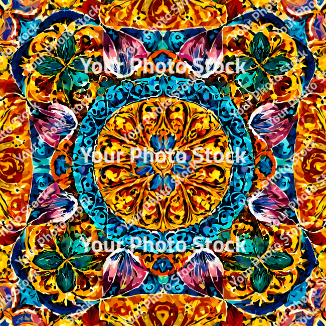 Stock Photo of Psychedelic colorful pattern no seamless abstract shape