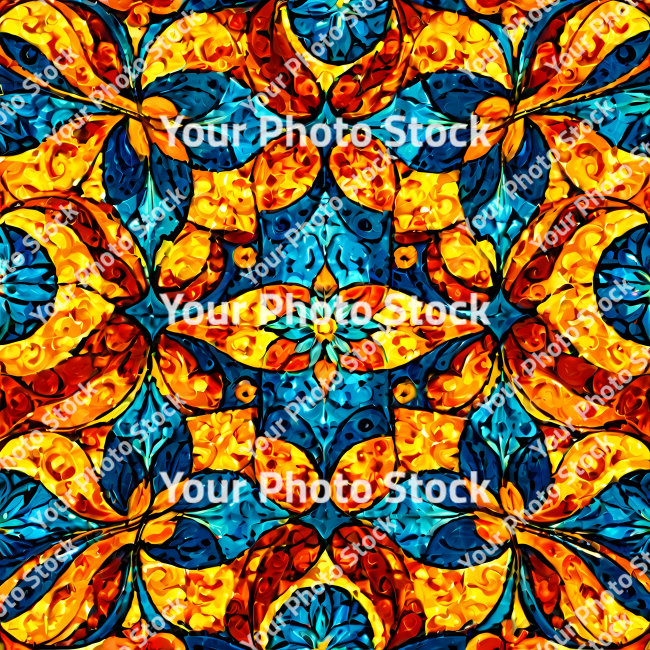 Stock Photo of Psychedelic colorful pattern no seamless abstract shape