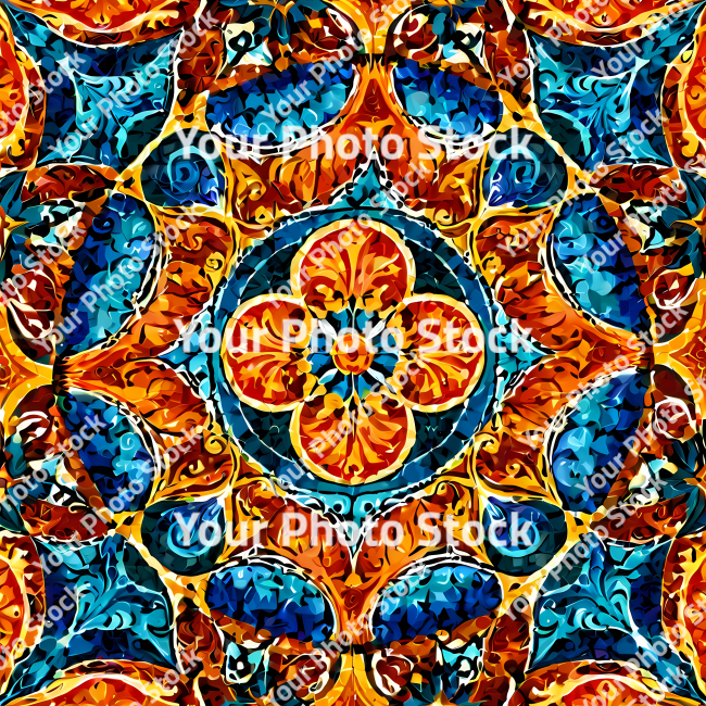 Stock Photo of Psychedelic colorful pattern no seamless abstract shape