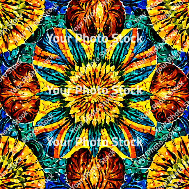 Stock Photo of Psychedelic colorful pattern no seamless abstract shape