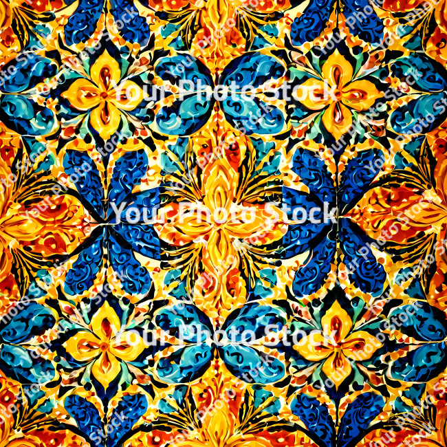 Stock Photo of Psychedelic colorful pattern no seamless abstract shape