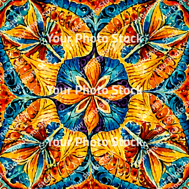 Stock Photo of Psychedelic colorful pattern no seamless abstract shape