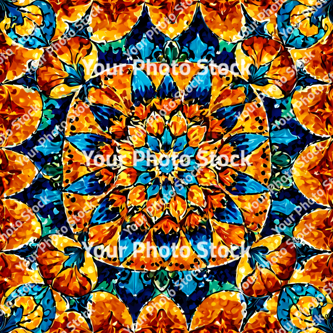 Stock Photo of Psychedelic colorful pattern no seamless abstract shape