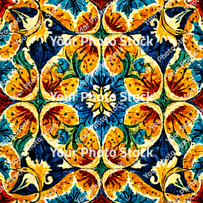 Stock Photo of Psychedelic colorful pattern no seamless abstract shape