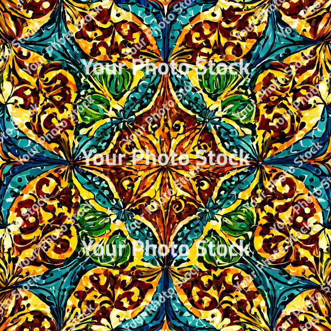 Stock Photo of Psychedelic colorful pattern no seamless abstract shape