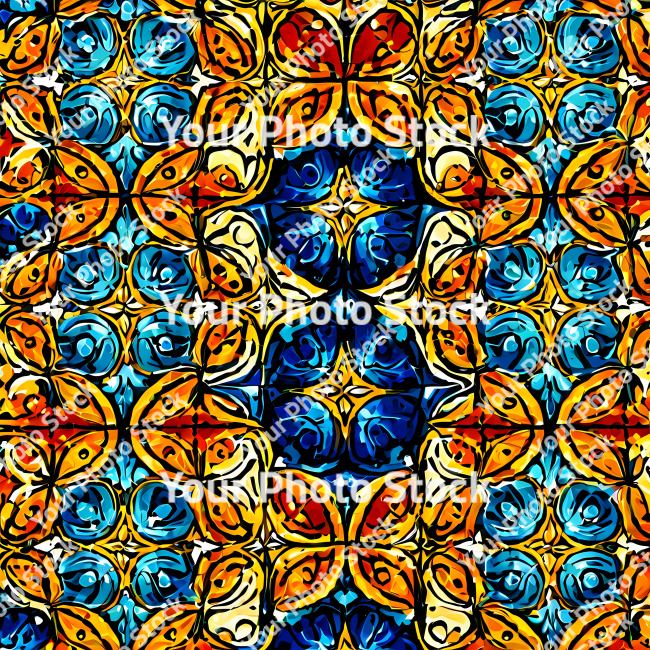 Stock Photo of Psychedelic colorful pattern no seamless abstract shape