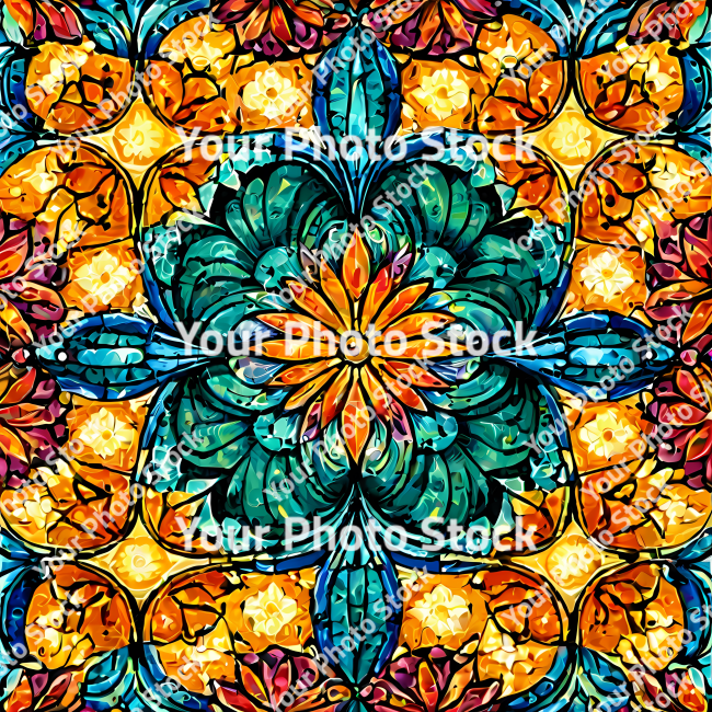 Stock Photo of Psychedelic colorful pattern no seamless abstract shape