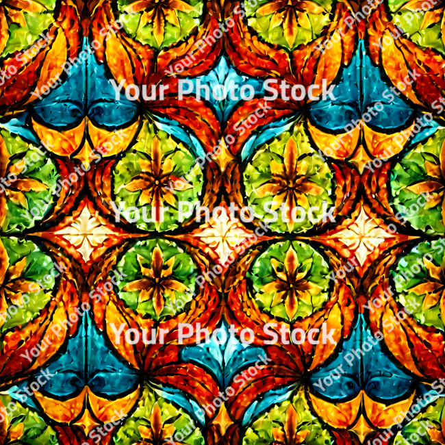 Stock Photo of Psychedelic colorful pattern no seamless abstract shape