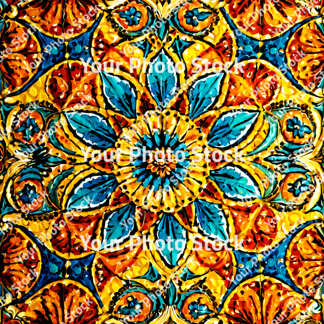 Stock Photo of Psychedelic colorful pattern no seamless abstract shape