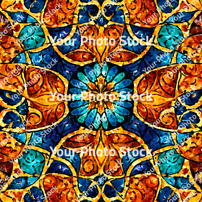 Stock Photo of Psychedelic colorful pattern no seamless abstract shape