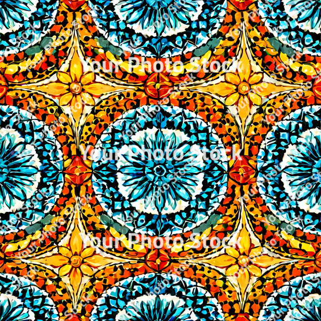 Stock Photo of Psychedelic colorful pattern no seamless abstract shape