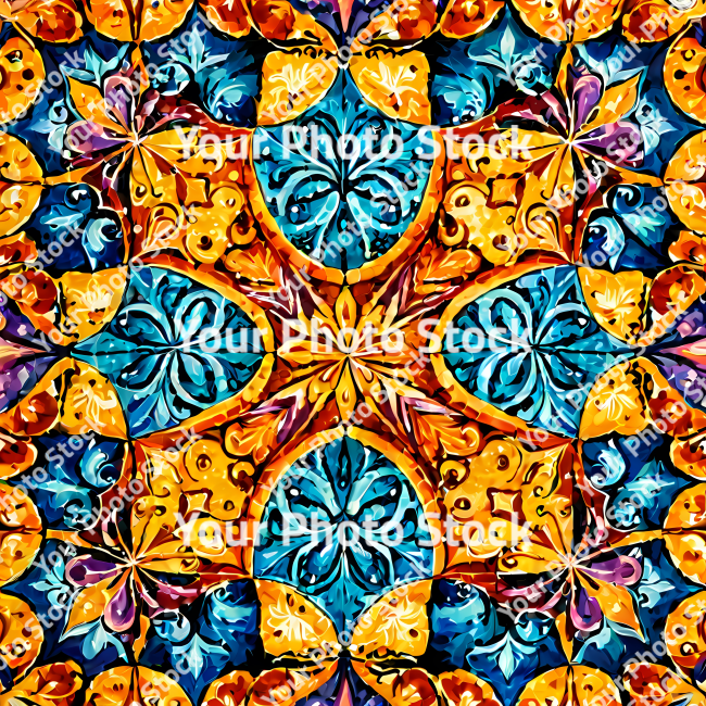 Stock Photo of Psychedelic colorful pattern no seamless abstract shape