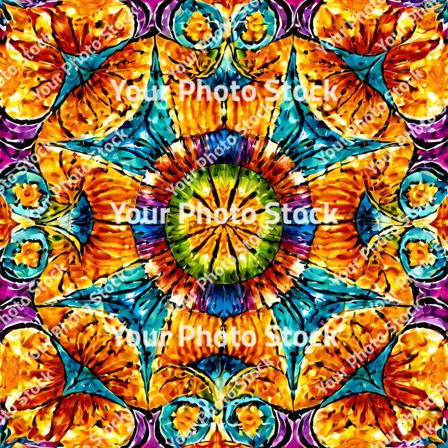 Stock Photo of Psychedelic colorful pattern no seamless abstract shape