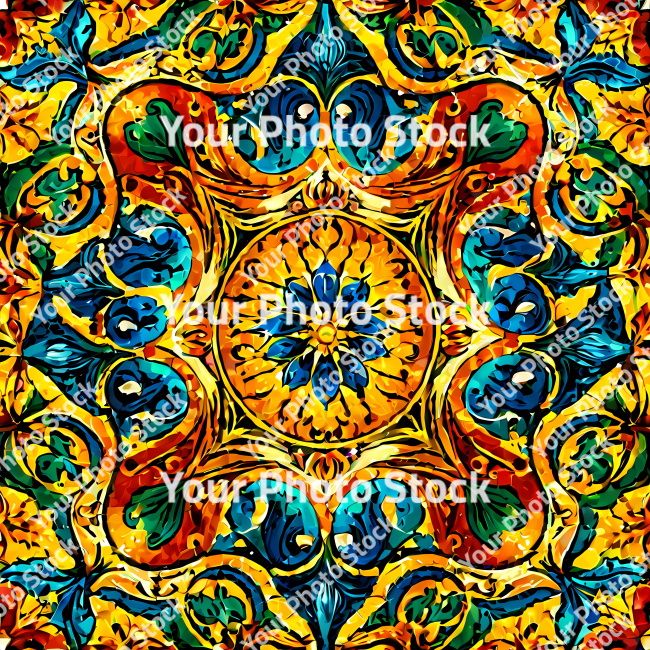 Stock Photo of Psychedelic colorful pattern no seamless abstract shape