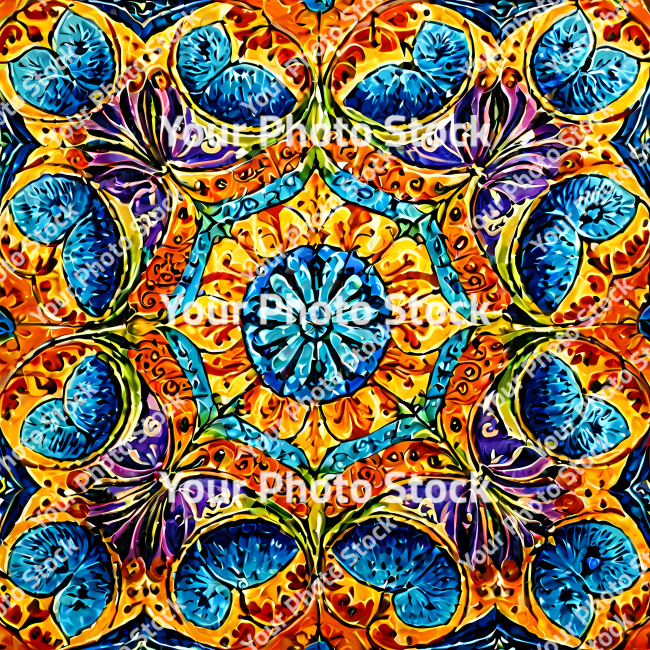 Stock Photo of Psychedelic colorful pattern no seamless abstract shape