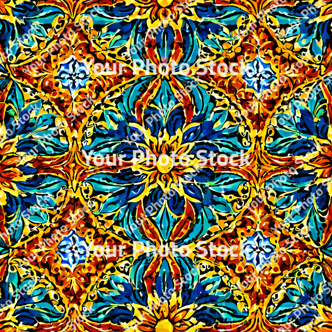 Stock Photo of Psychedelic colorful pattern no seamless abstract shape