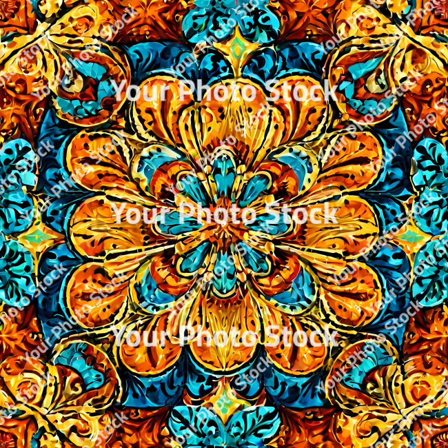 Stock Photo of Psychedelic colorful pattern no seamless abstract shape