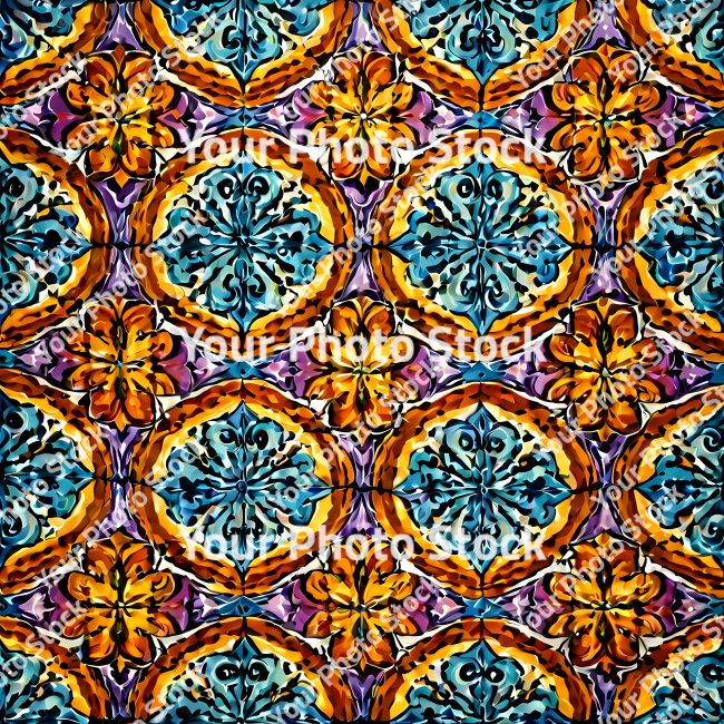 Stock Photo of Psychedelic colorful pattern no seamless abstract shape