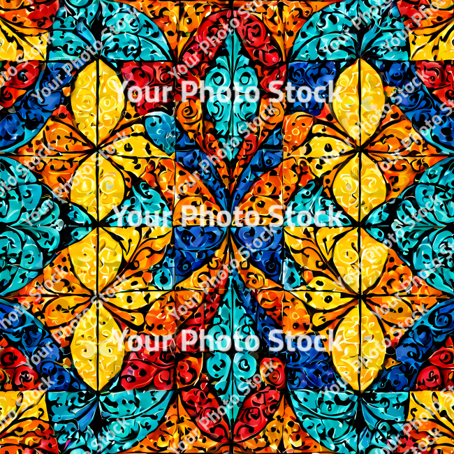 Stock Photo of Psychedelic colorful pattern no seamless abstract shape