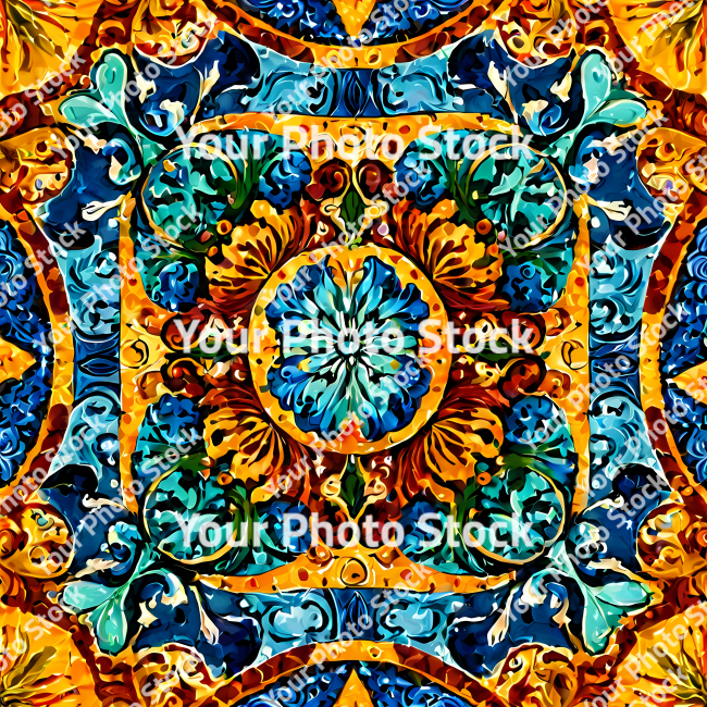 Stock Photo of Psychedelic colorful pattern no seamless abstract shape